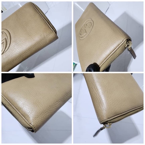 Authentic Gucci Soho GG Logo Continental Wallet Beige - Picture 10 of 15